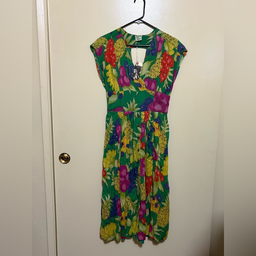 Vibrant Green Floral Maxi Dress